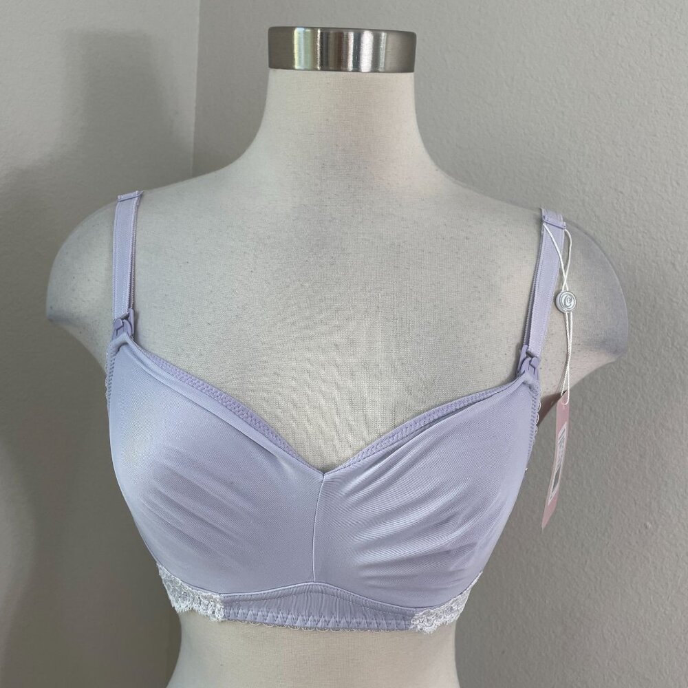 NEW Cake Lingerie Womens 32B Plum Melba Maternity Nursing Bra‎ Soft Cup Wireless